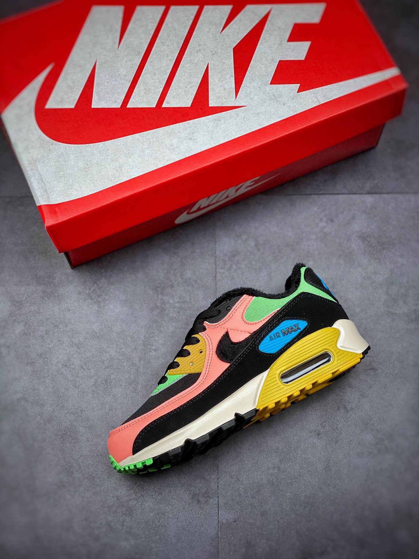 200 NIKE Air MAX 90 黑粉绿 #天花板级别 CT1891-600
