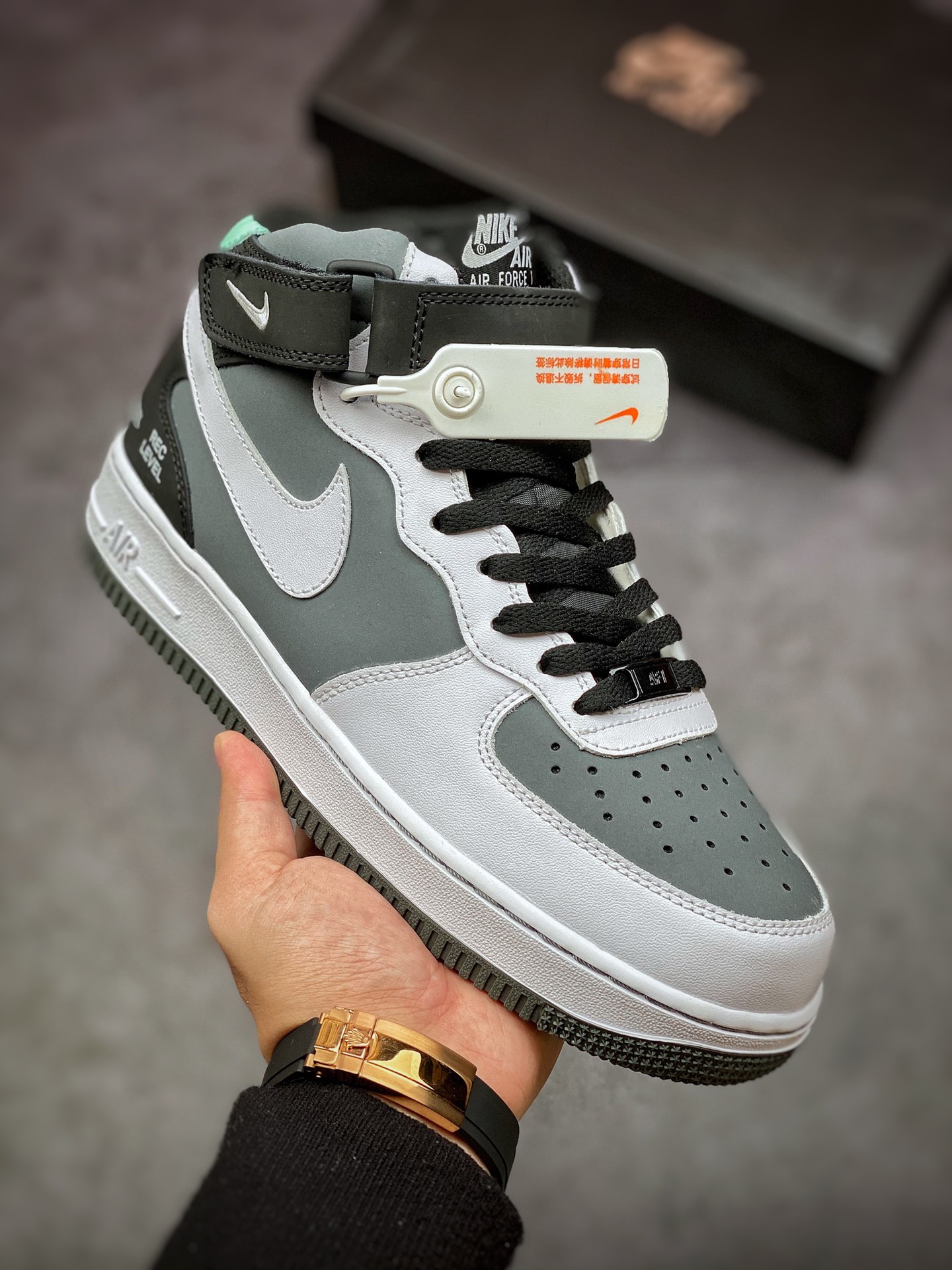 260 Nike Air Force 1 Mid 黑白灰 摄像机 原楦头原纸板 打造纯正空军版型CN6863-502