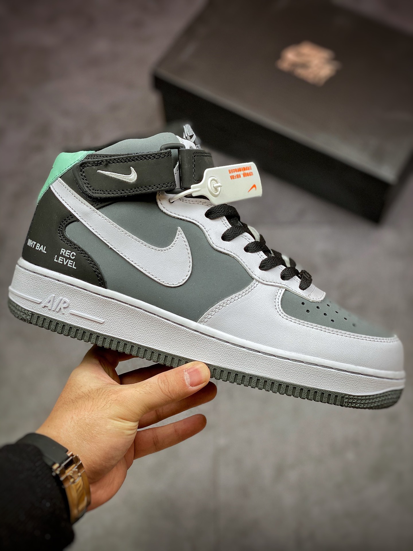 260 Nike Air Force 1 Mid 黑白灰 摄像机 原楦头原纸板 打造纯正空军版型CN6863-502