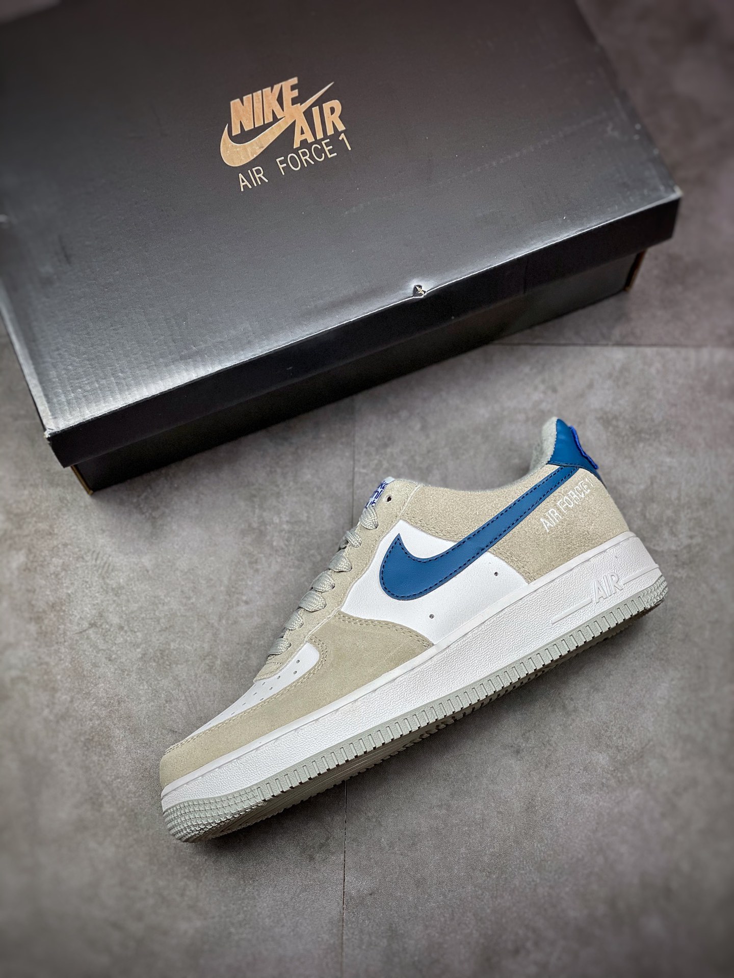 200 Nike Air Force 1 Low 07 灰白海军蓝钩子 DH7568-001