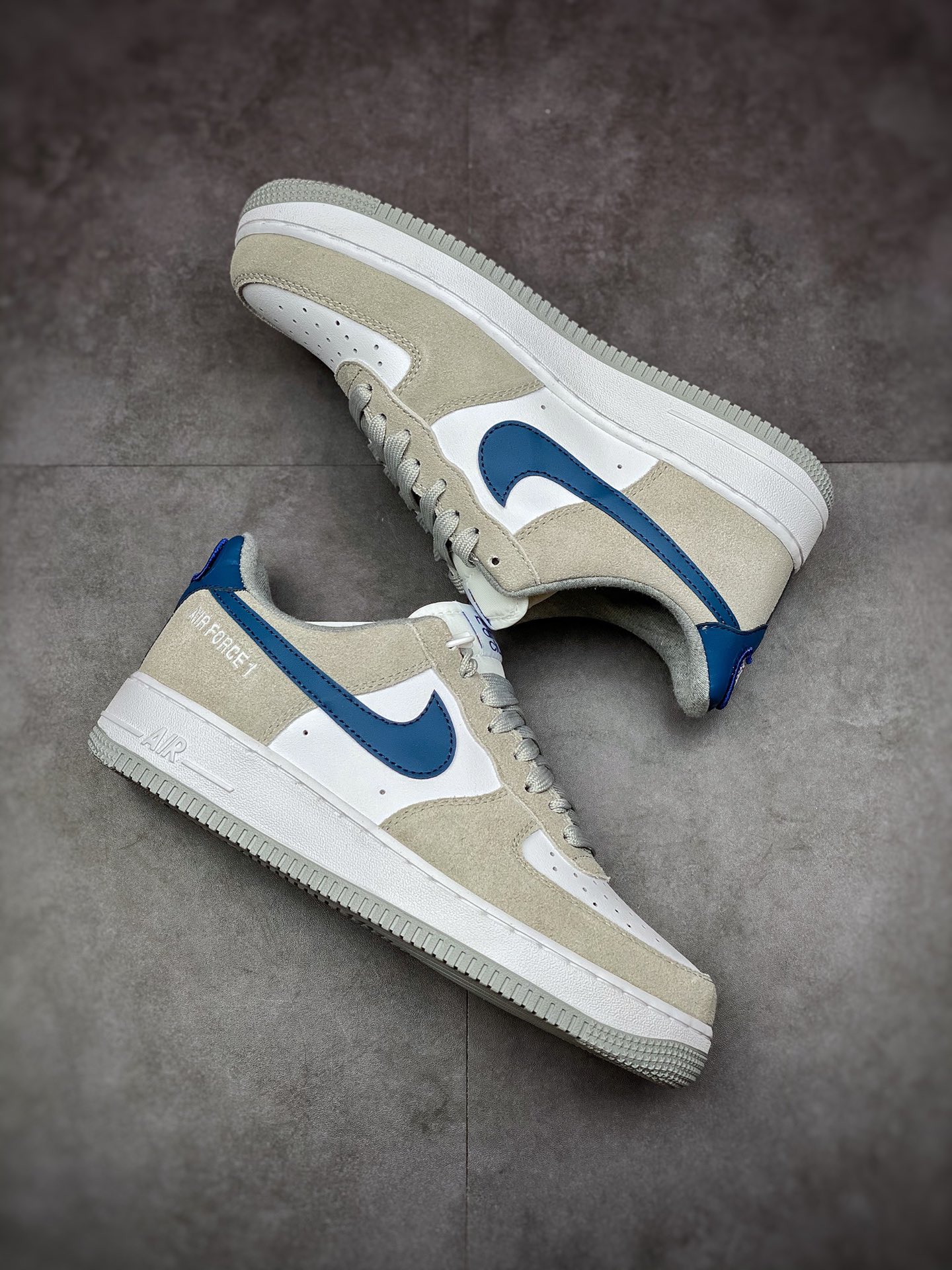 200 Nike Air Force 1 Low 07 灰白海军蓝钩子 DH7568-001