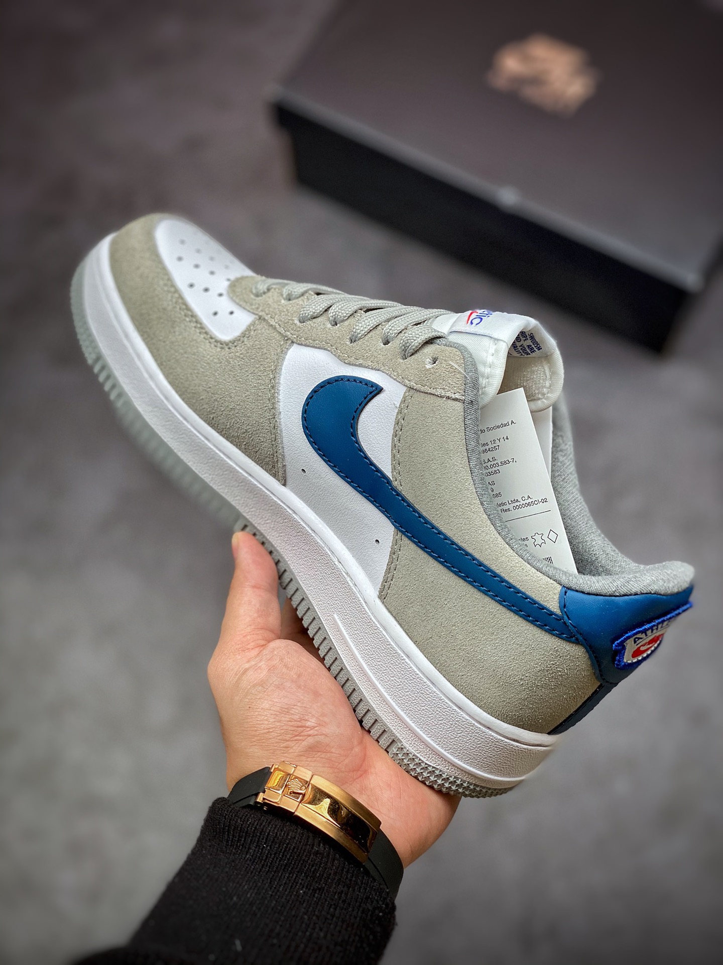 200 Nike Air Force 1 Low 07 灰白海军蓝钩子 DH7568-001