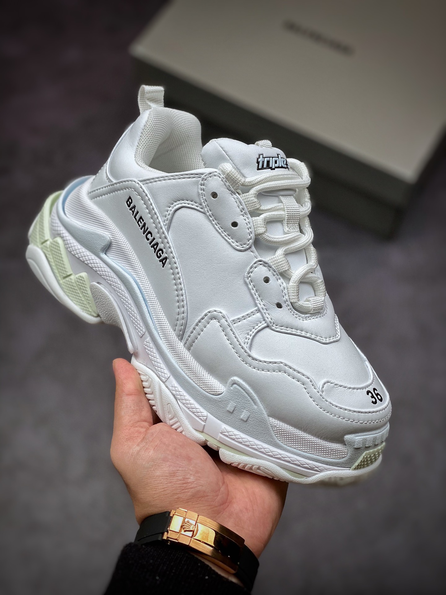 Exclusive real shot original box Balenciaga Triple S daddy shoes 1.0 eight-layer bottom