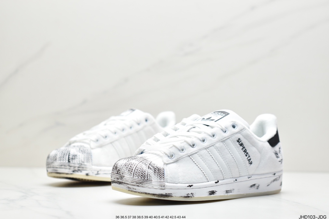 adidas Clover Originals Superstar”Mickey FANGTASTIC”shell head classic wild casual sports shoes FZ5566