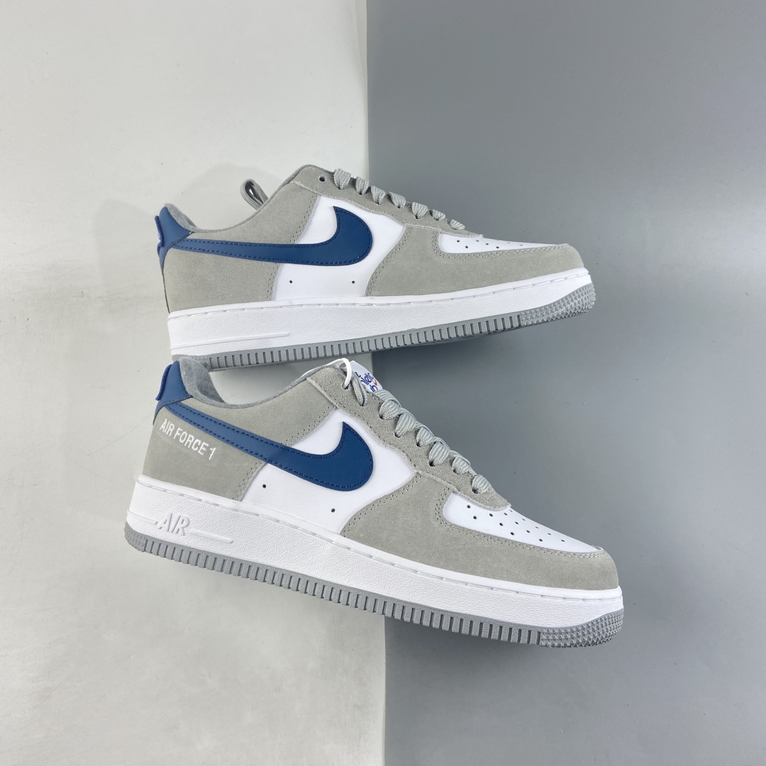 P200 NIKE Air Force 1’07 Low 米白蓝勾 空军一号低帮休闲板鞋 DH7568-001