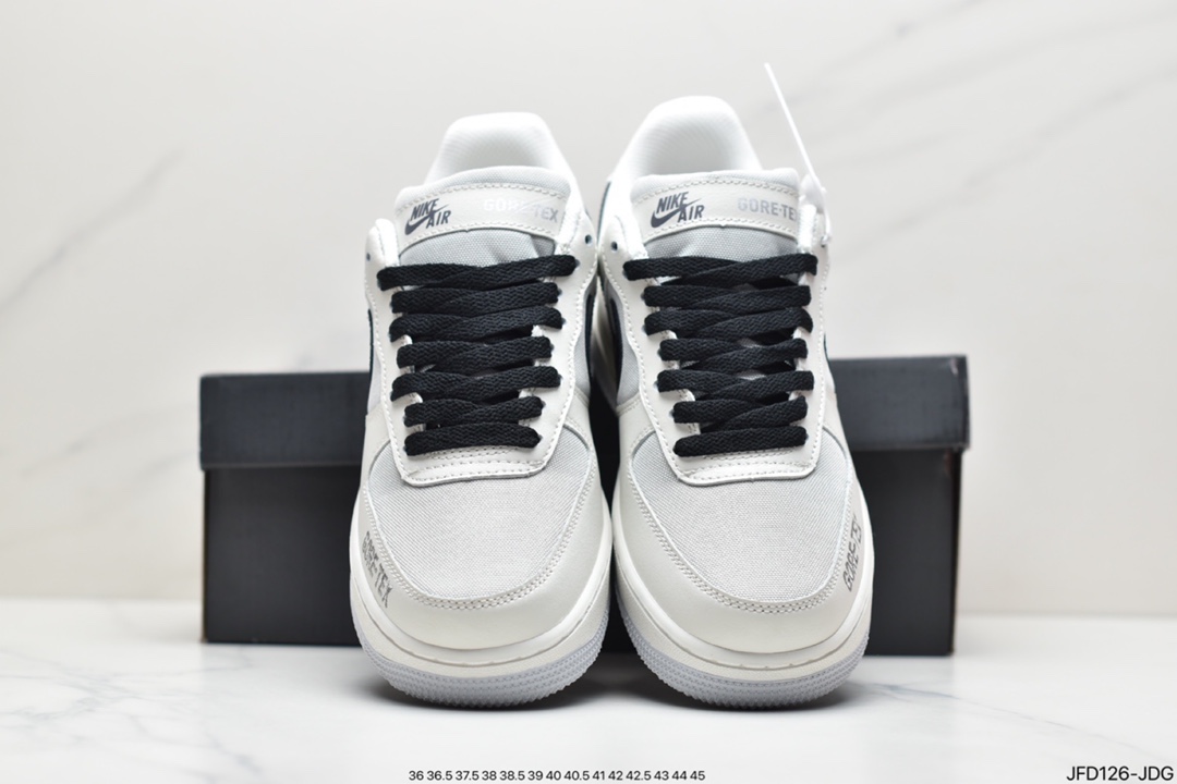 170 耐克Nike Air Force 1 Gore-Tex 机能风 米灰色 空军一号低帮百搭休闲运动板鞋DO2760-206