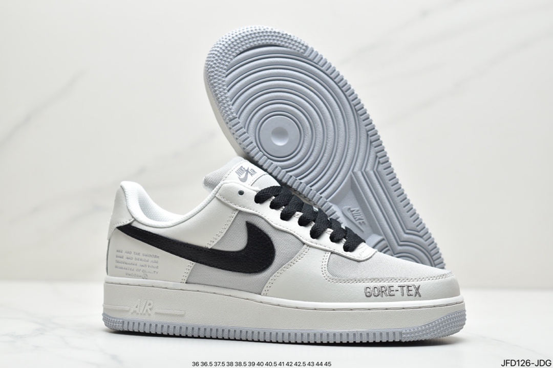 170 耐克Nike Air Force 1 Gore-Tex 机能风 米灰色 空军一号低帮百搭休闲运动板鞋DO2760-206