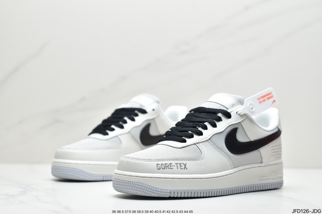 170 耐克Nike Air Force 1 Gore-Tex 机能风 米灰色 空军一号低帮百搭休闲运动板鞋DO2760-206