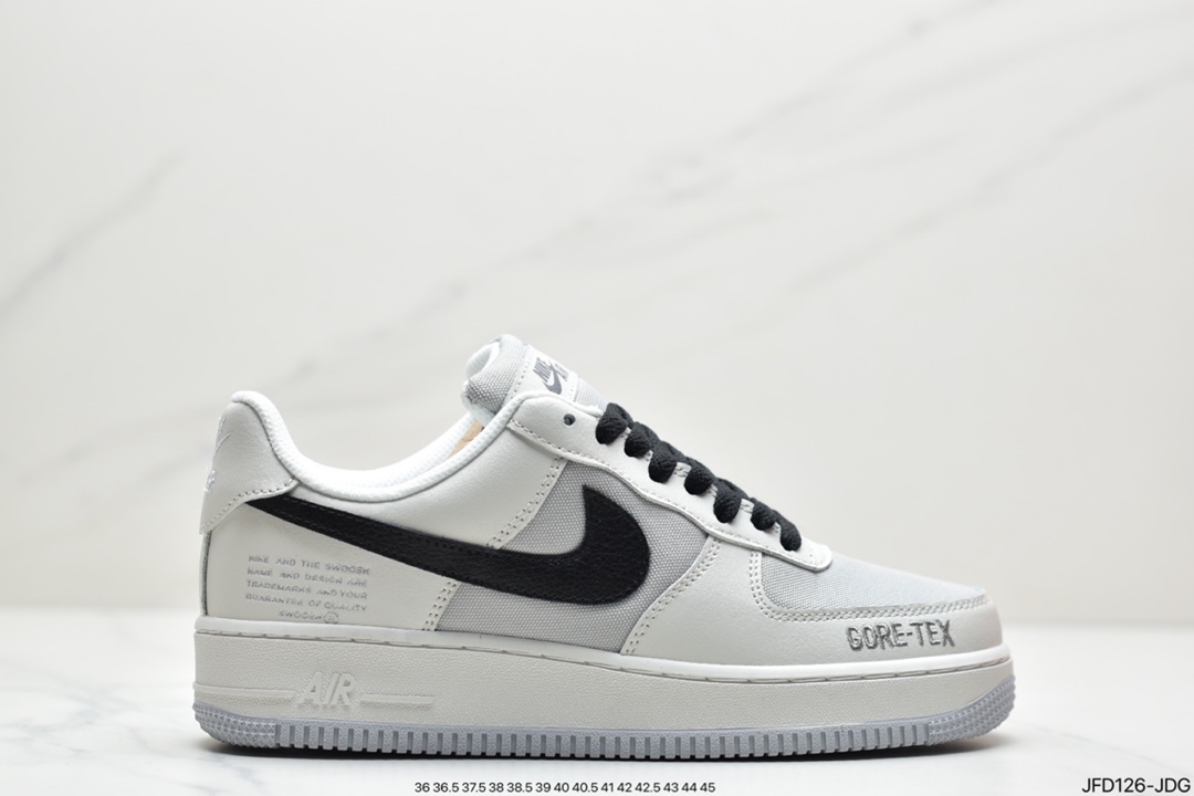 170 耐克Nike Air Force 1 Gore-Tex 机能风 米灰色 空军一号低帮百搭休闲运动板鞋DO2760-206