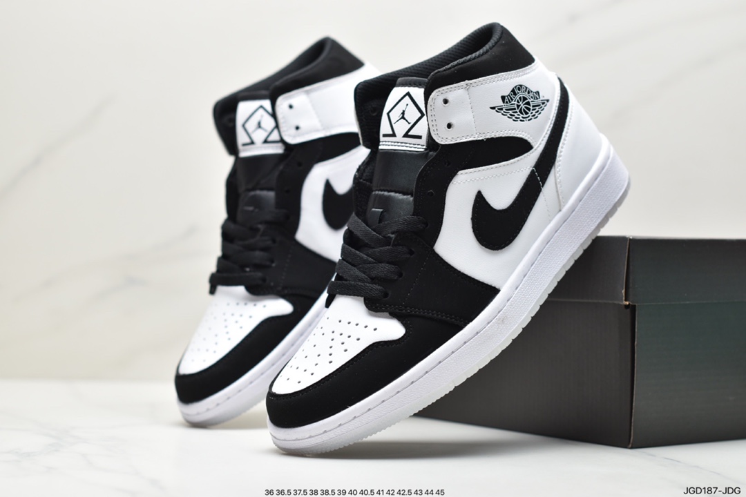 180  Air Jordan 1 Mid “Diamond Shorts” 钻石熊猫 有「熊猫」那味了DH6933-100