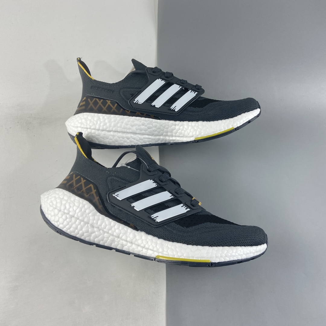 Adidas UltraBoost 21 Thick Popcorn Sock Knit Upper Casual Sports Jogging Shoes GW5838