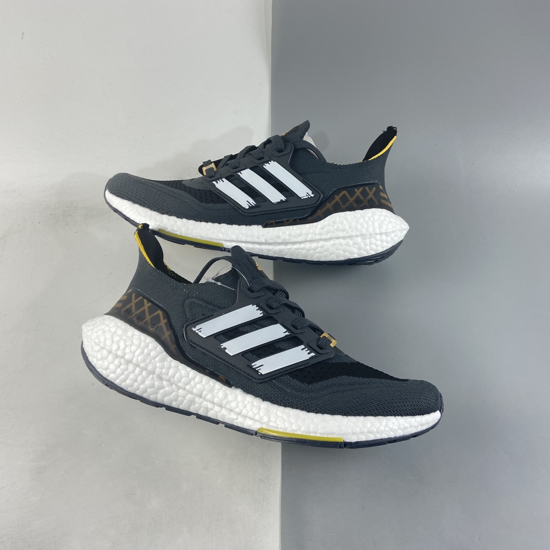 Adidas UltraBoost 21 Thick Popcorn Sock Knit Upper Casual Sports Jogging Shoes GW5838