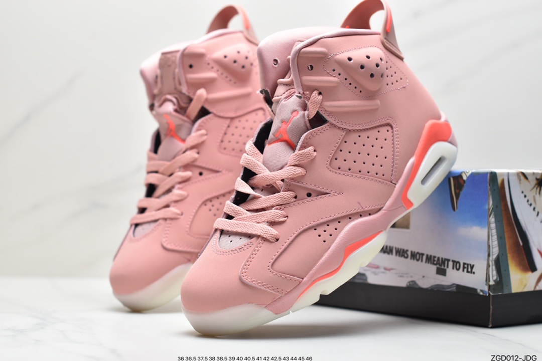 290 乔丹Air Jordan 6 x Aleali May AJ6乔6 脏粉 女神粉 CI0550-600