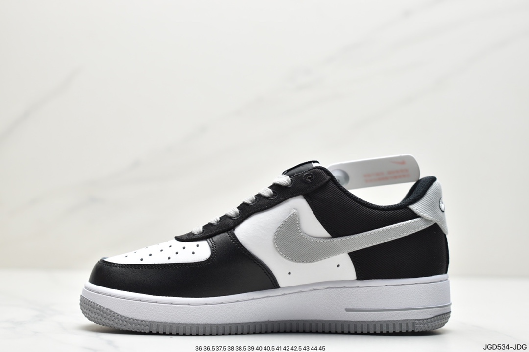 Nike Air Force 1 Low Canvas Black Grey Shadow CT2301-001 Air Force One Low All-match Casual Sports Sneakers