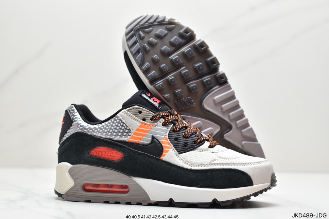 160 跨界联乘著名化工面料品牌3M公司 x Nike Air Max 90”3M Anthracite”复古气垫百搭休闲运动慢跑鞋“CZ2975-002