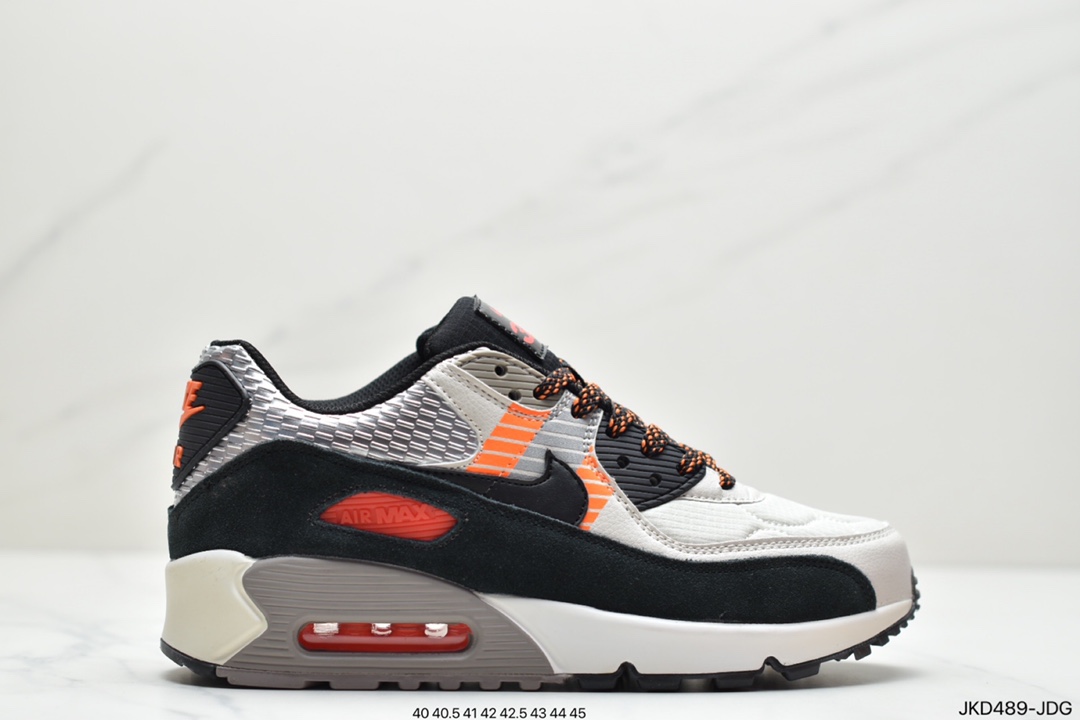 160 跨界联乘著名化工面料品牌3M公司 x Nike Air Max 90”3M Anthracite”复古气垫百搭休闲运动慢跑鞋“CZ2975-002