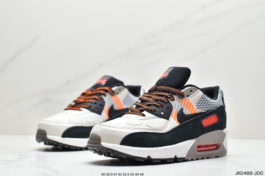 160 跨界联乘著名化工面料品牌3M公司 x Nike Air Max 90”3M Anthracite”复古气垫百搭休闲运动慢跑鞋“CZ2975-002