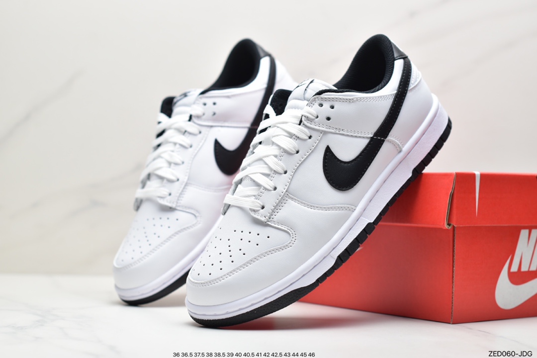 SB white and black DUNIKE black and white simple NIKE DuNIKE SB Low board shoes DD1503-113