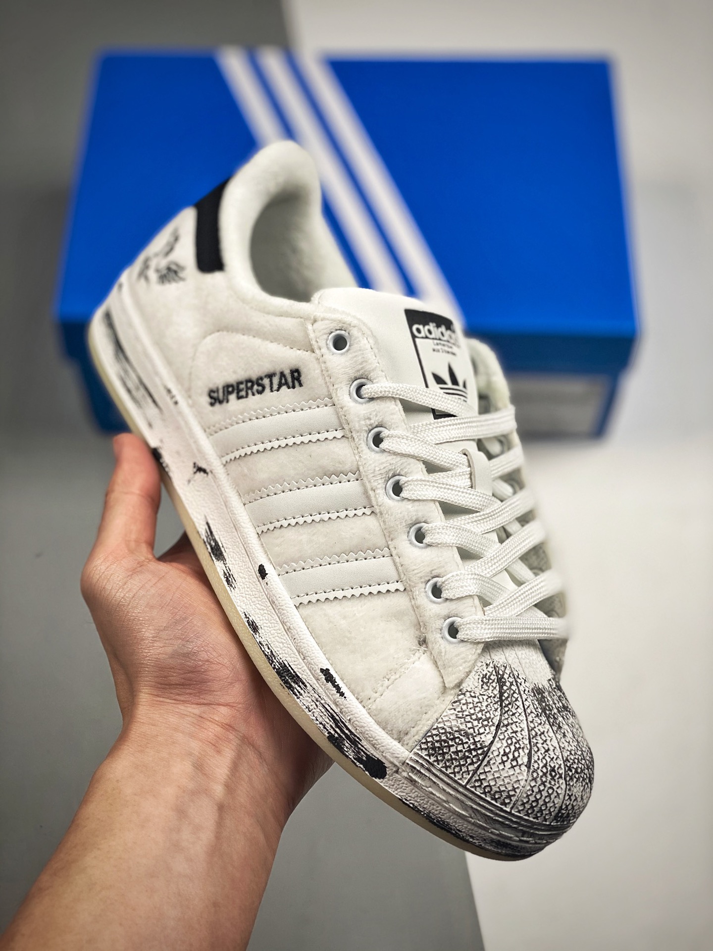 AD Originals SUPERSTAR W con puntera de concha blanca, foto real de nivel de empresa original, confeccionado con nuevo …