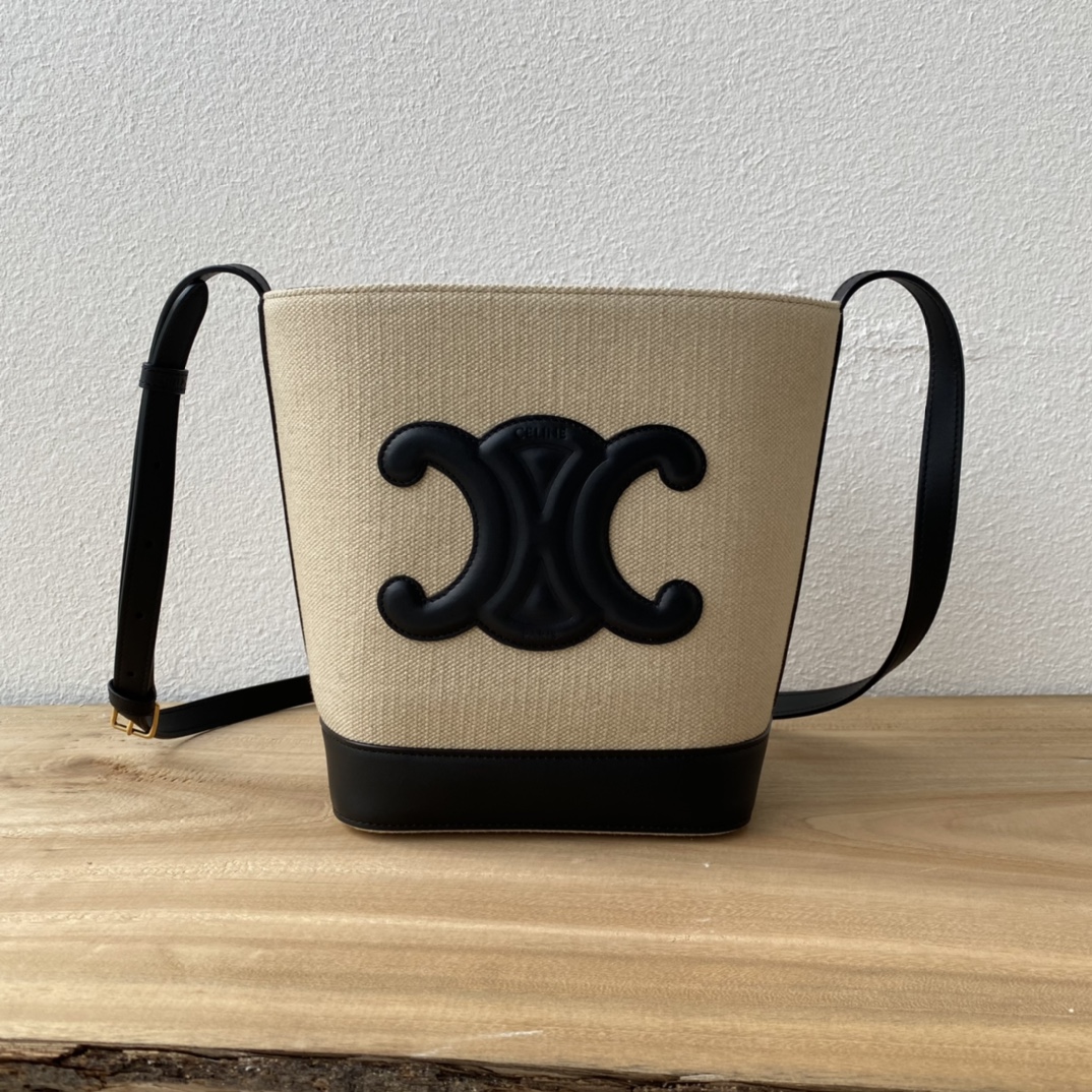 CUIR水桶バッグ 中号 - 軽量で調節可能な肩 strap