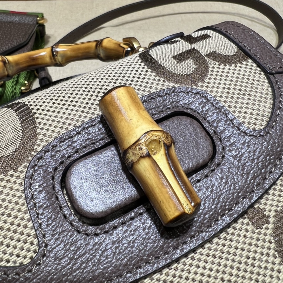 GUCCI古驰饰超级双G图案竹节迷你手袋686864