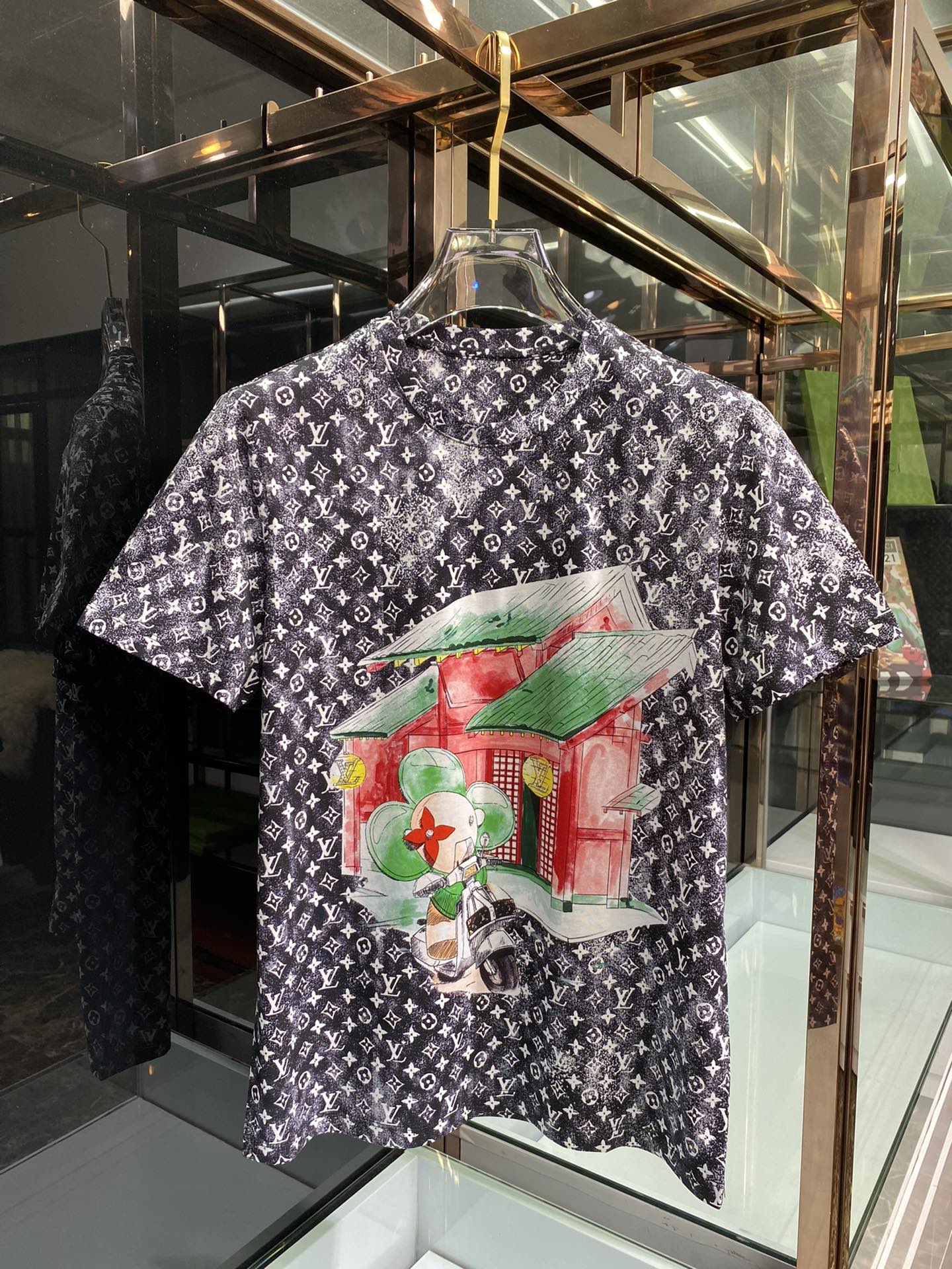 Louis Vuitton Clothing T-Shirt Spring/Summer Collection Fashion Short Sleeve