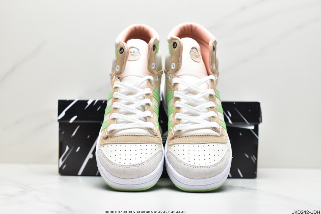 Overseas channel version original box original standard Adidas original Top ten Hi white powder high-top classic campus retro board shoes FX8526