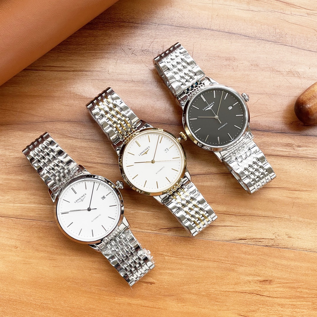 ， 皮带，钢带 独家首发 高清实拍 优质产品 沉稳有型 魅力不凡 简约热卖 品牌：浪琴 Longines 三针设计 类型：精品男士腕表 表带：316精钢/真牛皮表带 机芯：高端全自动机械机芯 镜面：矿物质强化玻璃镜面更高清 品味高雅 浩瀚大气 匠心独运 腕间瑰宝 尺寸：直径41mm厚12mm热卖上市欢迎转载