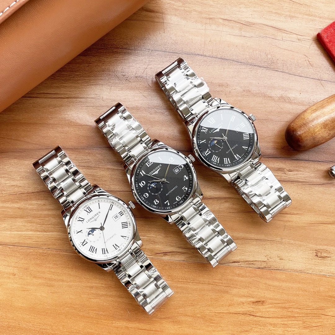 ， 皮带，钢带 独家首发 高清实拍 优质产品 沉稳有型 魅力不凡 简约热卖 品牌：浪琴 Longines 最新星辰设计 类型：精品男士腕表 表带：316精钢/真牛皮表带 机芯：高端全自动机械机芯 镜面：矿物质强化玻璃镜面更高清 品味高雅 浩瀚大气 匠心独运 腕间瑰宝 尺寸：直径41mm厚12mm热卖上市欢迎转载