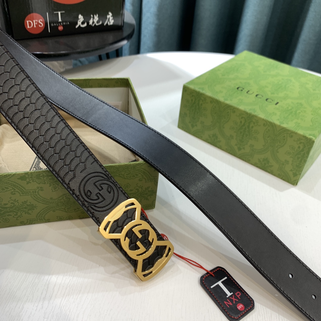 古奇gucci 意大利进口G大花工艺. 平纹低 正版头皮低 秋冬正装男士甄选腰带