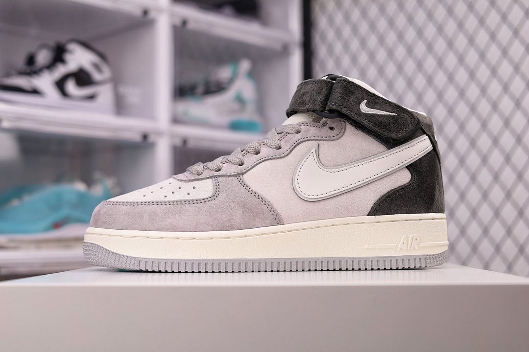 H5 Air Force 1 low 空军一号中帮 灰麂皮拼接 运动休闲板鞋 DG9158-616