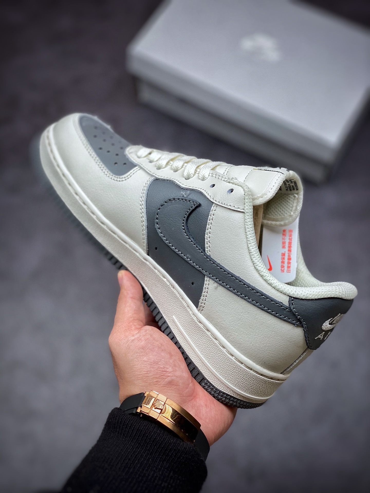 200 Nike Air Force 1 Low 07 白灰拼接 原楦头原纸板 7875-994