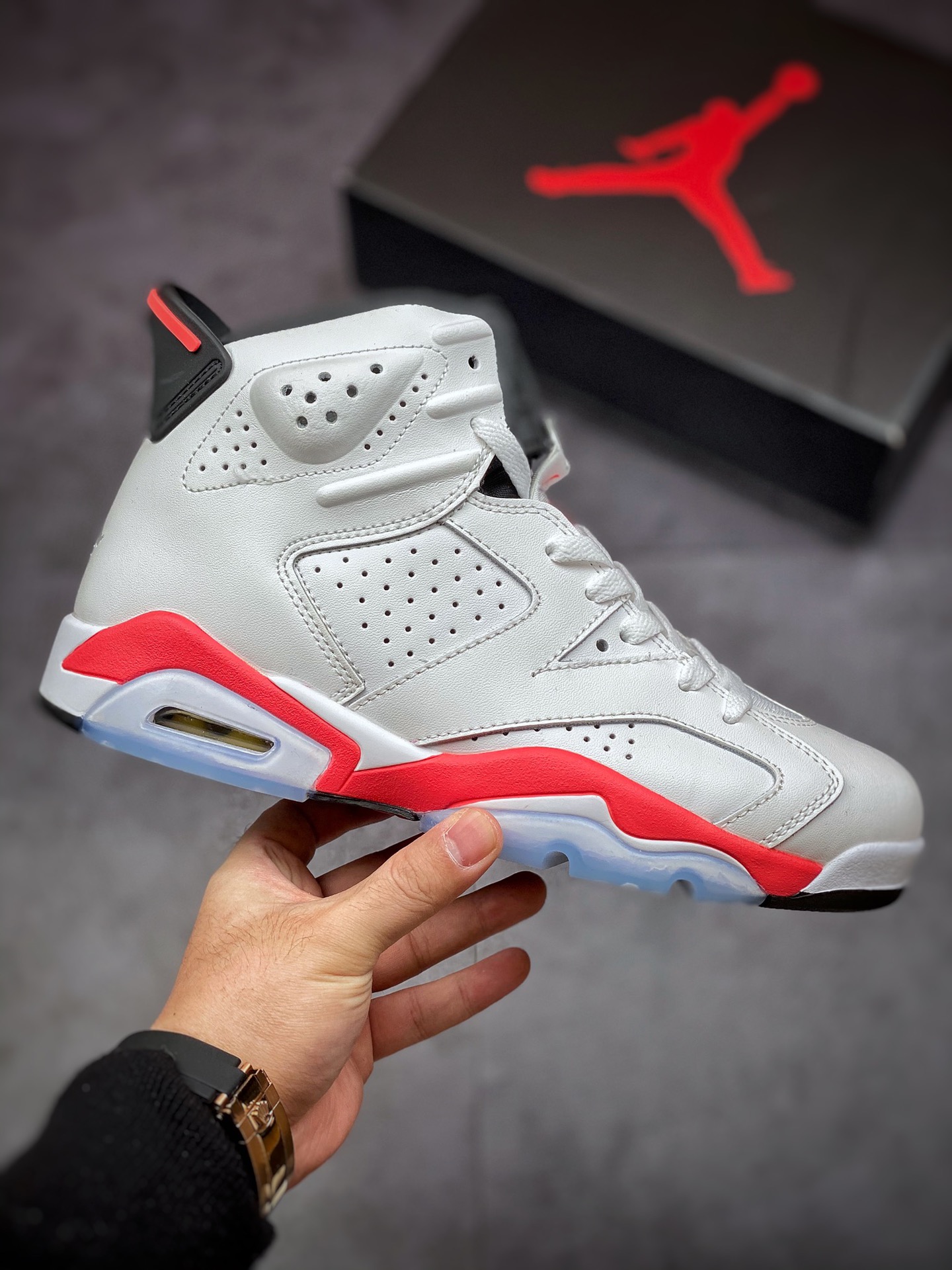 280 Air Jordan 6 Retro Infrared White 红白 樱木 384664-123