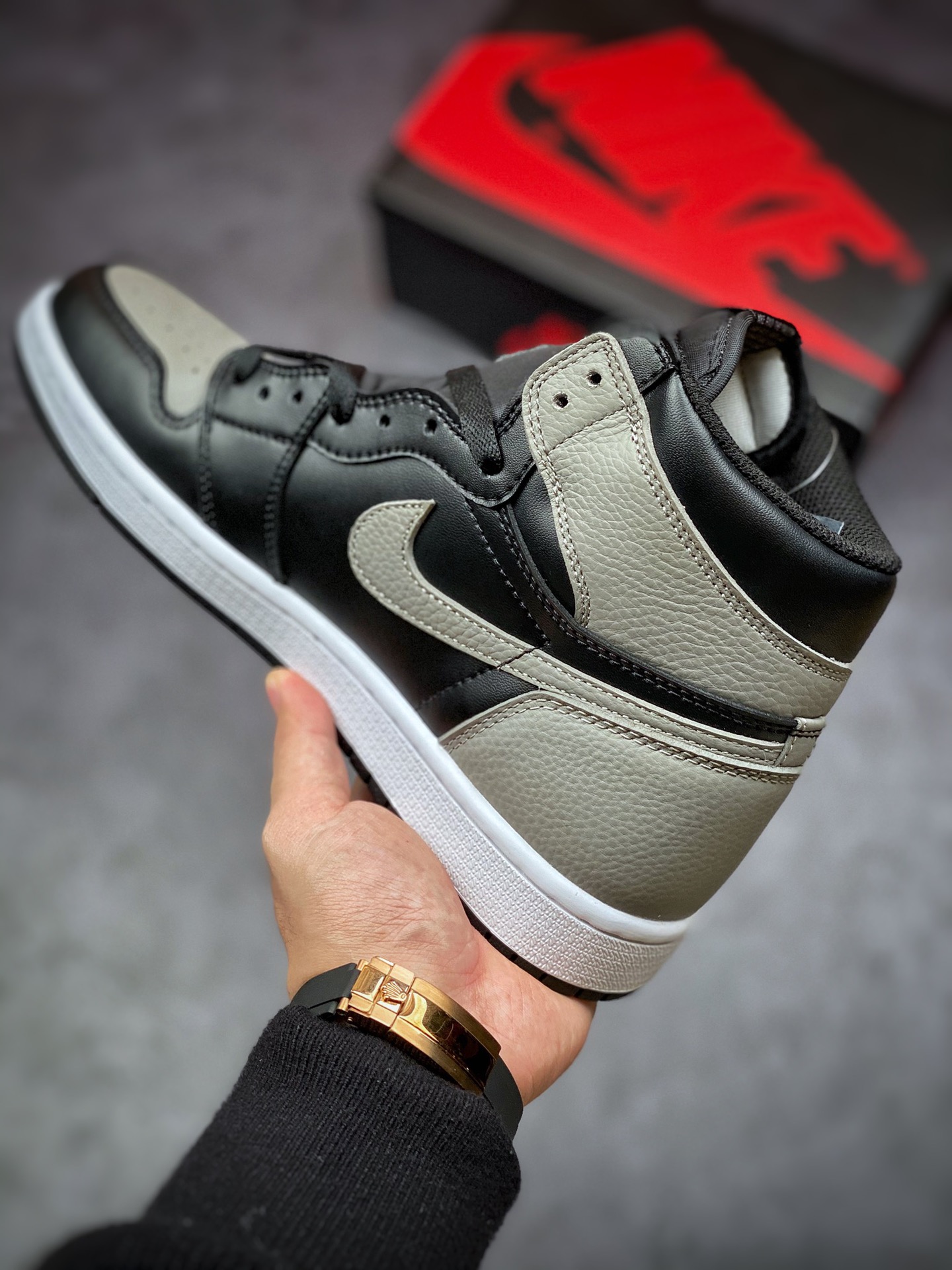 260 【升级品质】 顶级性价比清洁度完美 外贸原装 Air Jordan 1 影子灰 555088-013