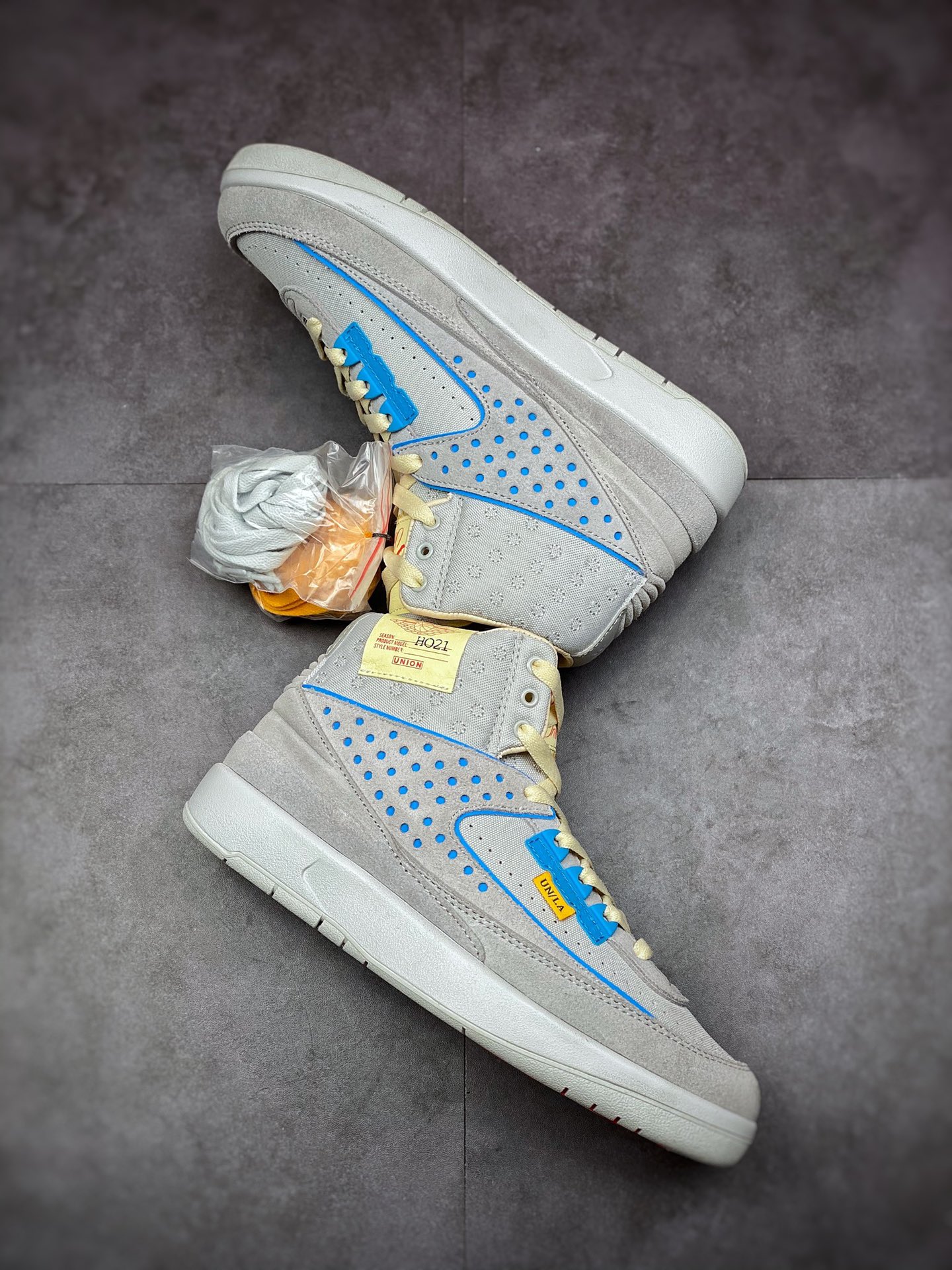 480 纯原Union x Air Jordan 2 “Grey Fog” 联名灰雾蓝 DN3802-001