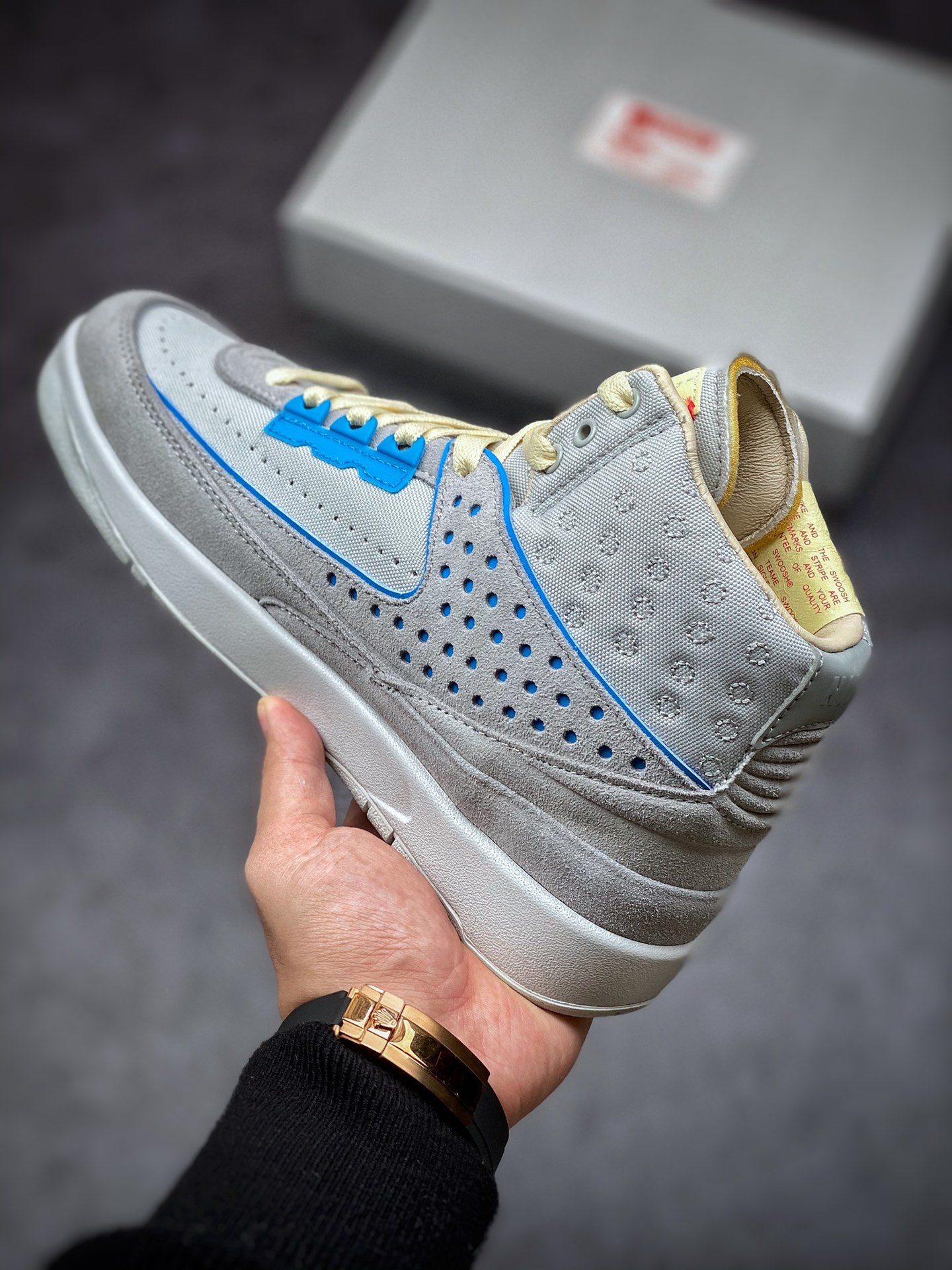 480 纯原Union x Air Jordan 2 “Grey Fog” 联名灰雾蓝 DN3802-001