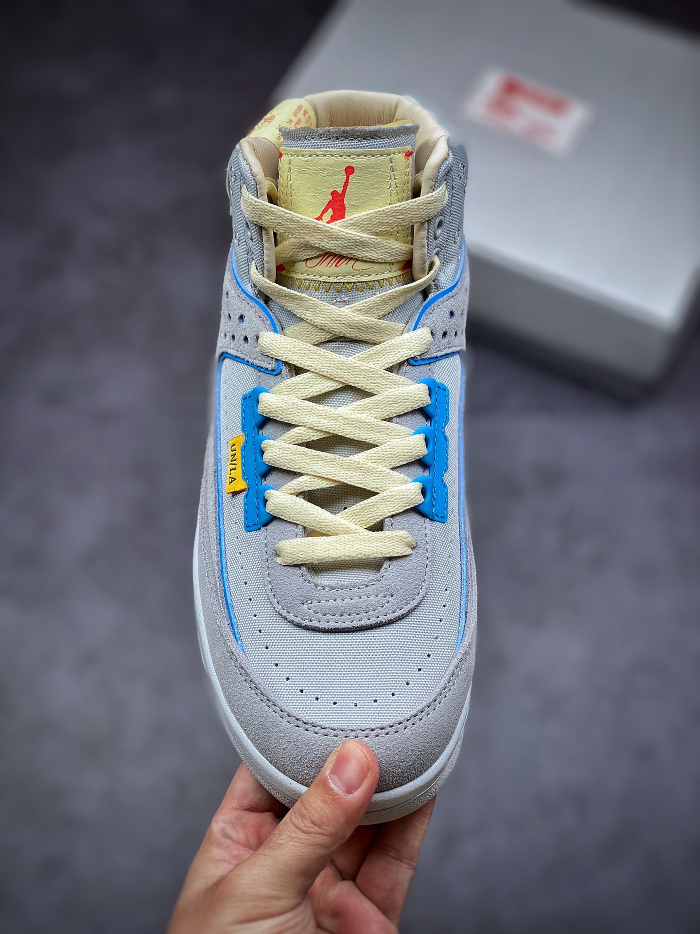 480 纯原Union x Air Jordan 2 “Grey Fog” 联名灰雾蓝 DN3802-001