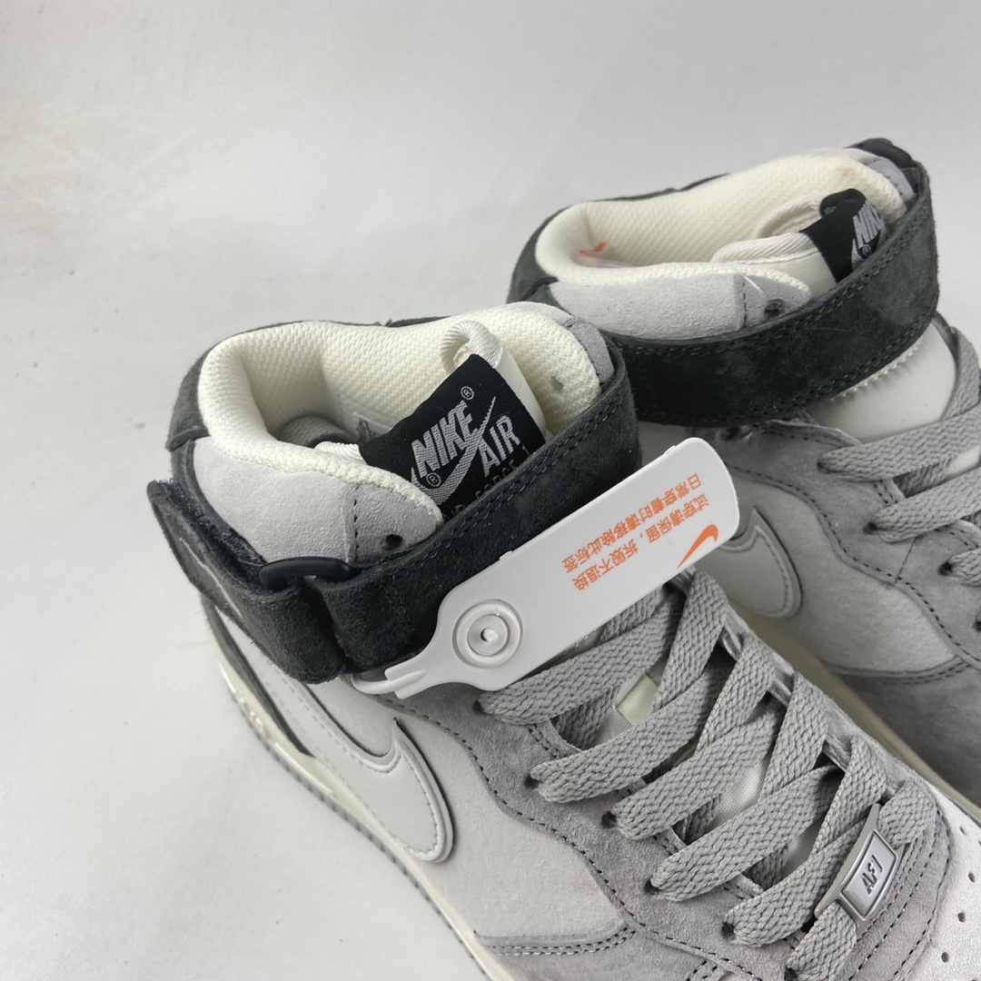 P260 NIKE Air Force 1’07 Mid 米灰黑配色 空军一号中帮休闲板鞋 DG9158-616