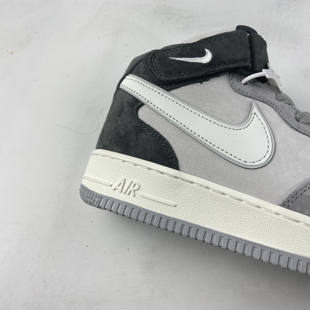 P260 NIKE Air Force 1’07 Mid 米灰黑配色 空军一号中帮休闲板鞋 DG9158-616