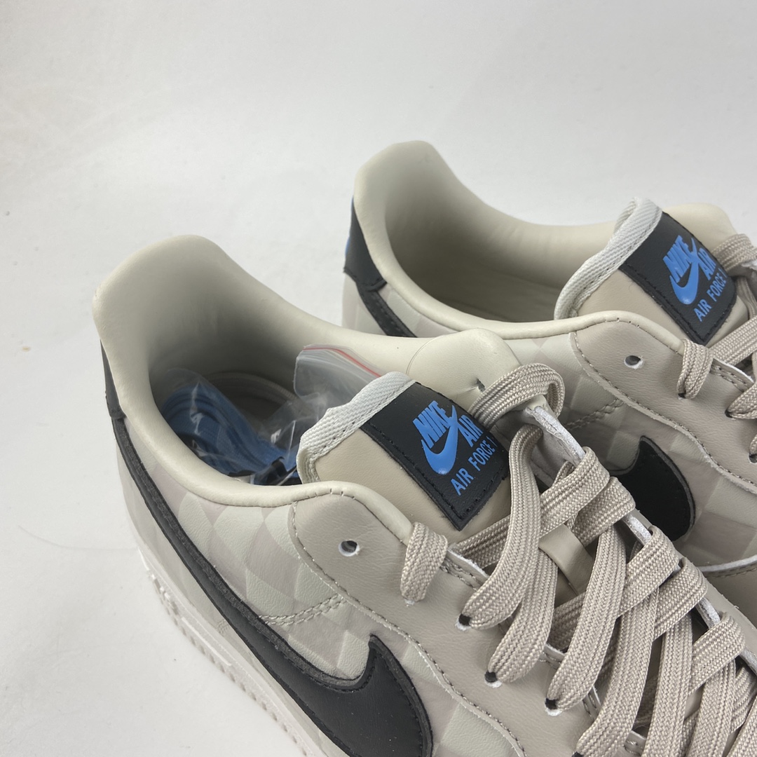 P200 NIKE Air Force 1’07 Low 棋格黑勾 空军一号低帮休闲板鞋 DC8877-200