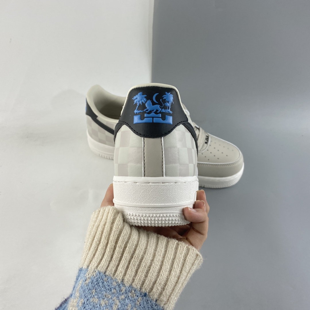 P200 NIKE Air Force 1’07 Low 棋格黑勾 空军一号低帮休闲板鞋 DC8877-200