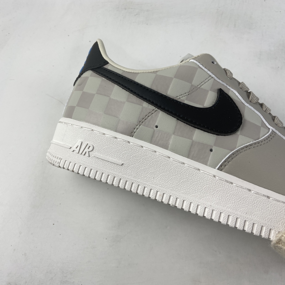 P200 NIKE Air Force 1’07 Low 棋格黑勾 空军一号低帮休闲板鞋 DC8877-200