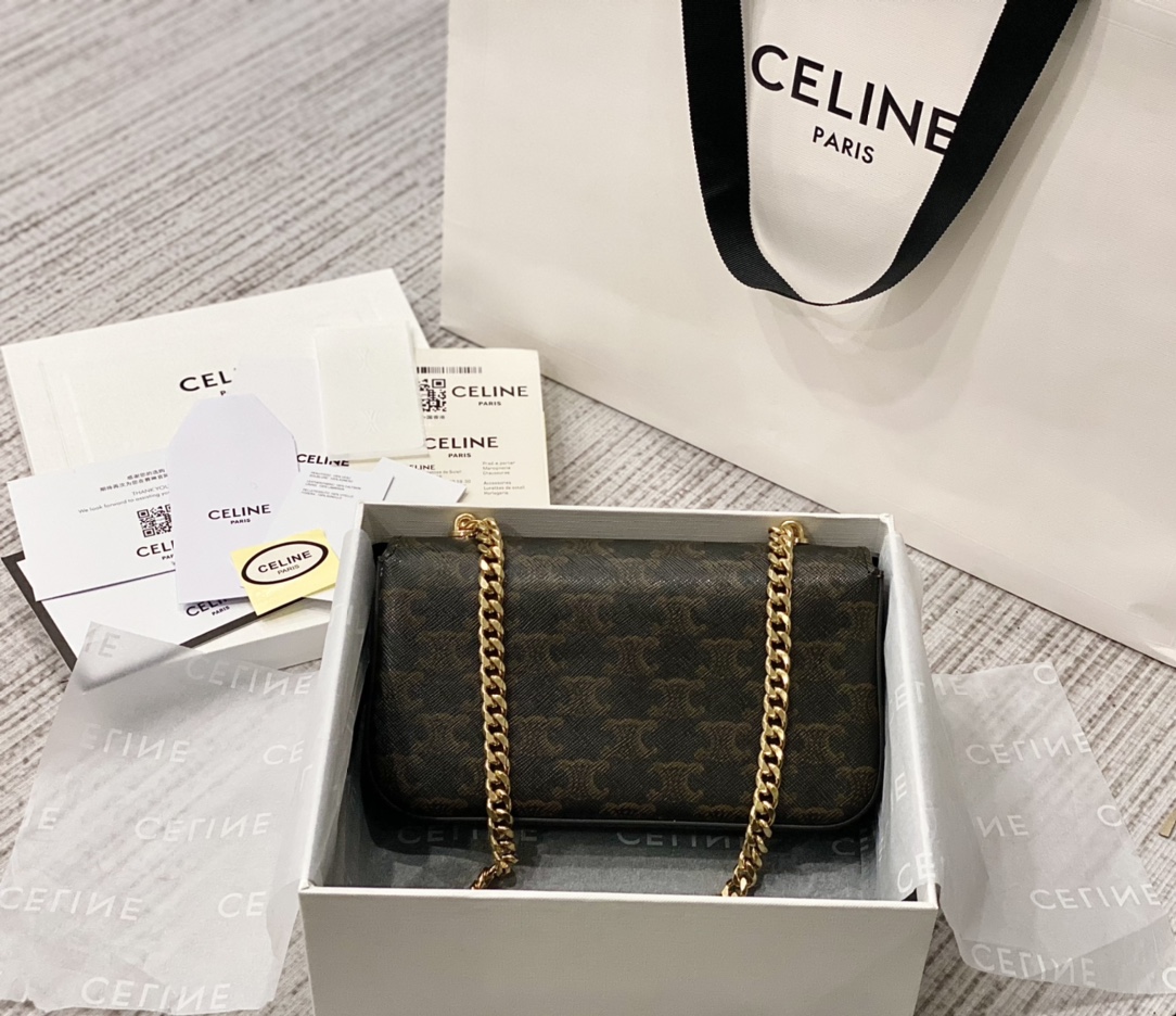 CELINE 秀场新品 最新经典款链条腋下包 197992老花