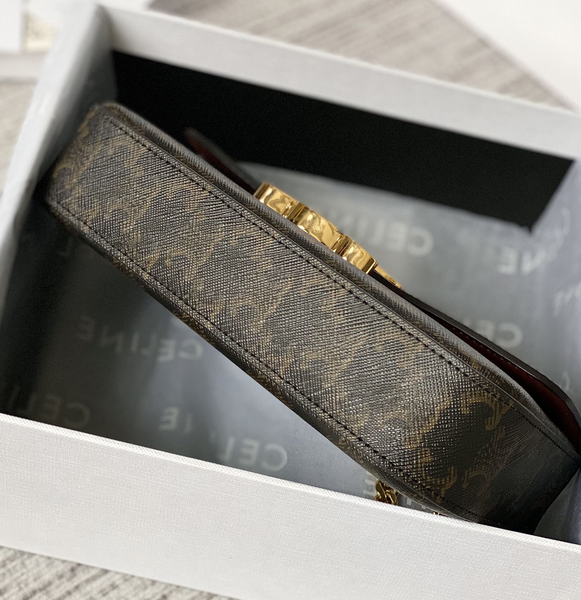 CELINE 秀场新品 最新经典款链条腋下包 197992老花