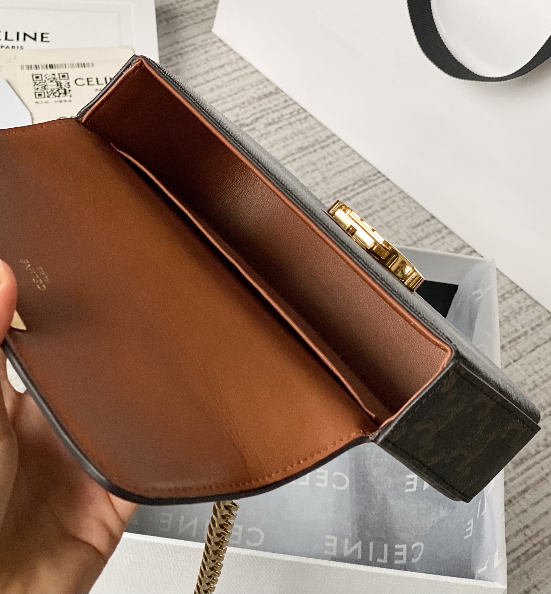 CELINE 秀场新品 最新经典款链条腋下包 197992老花