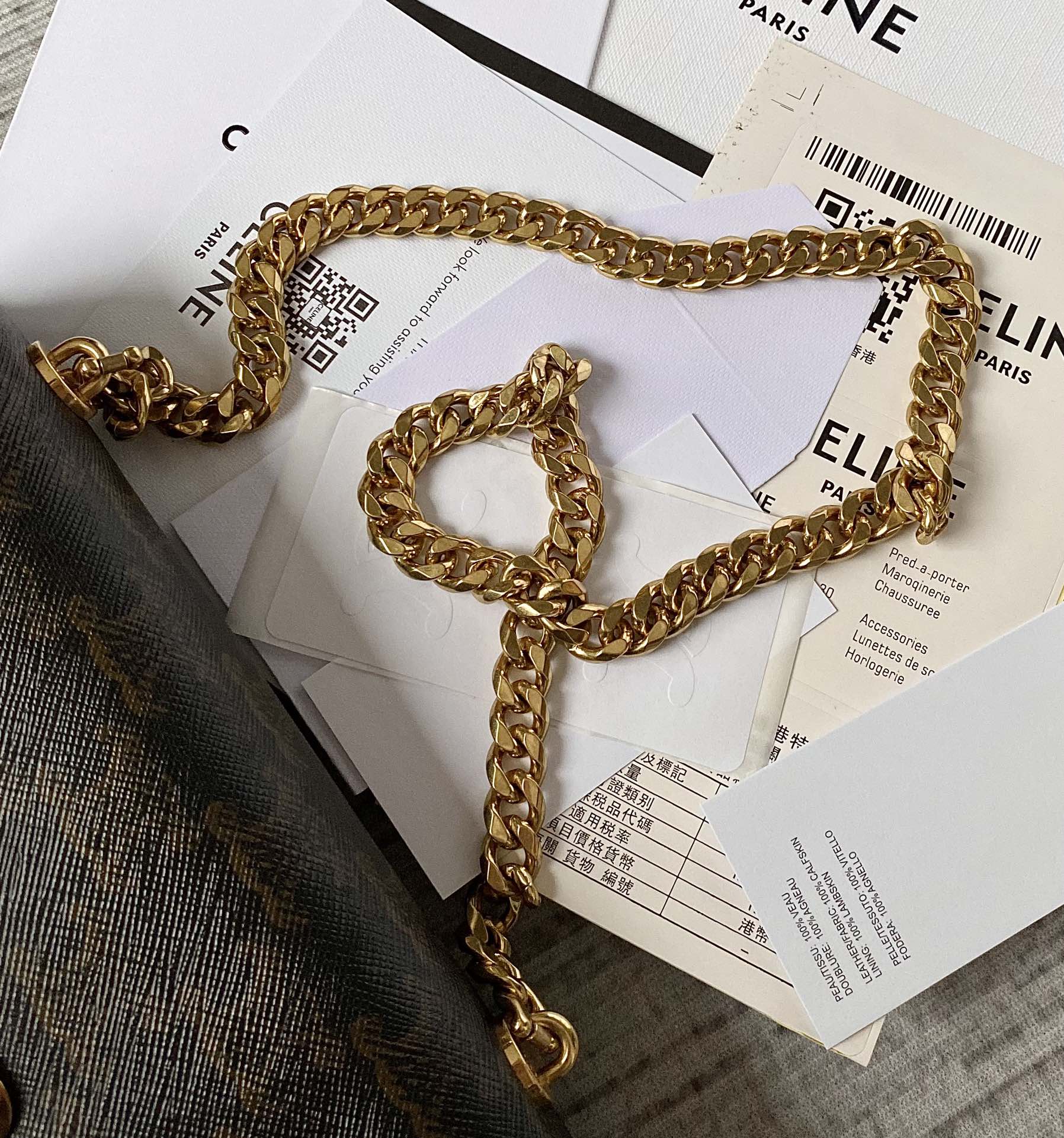 CELINE 秀场新品 最新经典款链条腋下包 197992老花