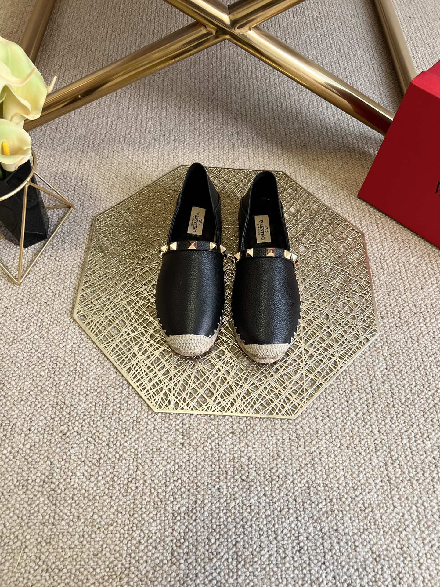 NO:404845,Valentino Garavani lychee pattern fisherman shoes - metal craft effect rivets - hemp rope fisherman shoes - foldable heel - low root 2cm - Made in Italy -35-41, fisherman shoes, valentino, espadrilles19860909Valentino Garavani 荔枝纹渔夫鞋 - 金属工艺效果处铆钉 - 麻绳渔夫鞋 - 可折叠鞋跟 - 低根2cm - 意大利制造 -35-41,渔夫鞋,valentino,espadrilles,Women's Shoes