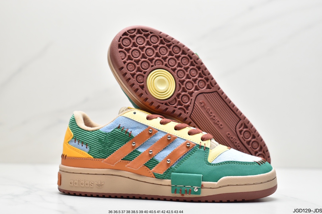 Melting Sadness x Adidas Clover Originals Forum 84 Low ”Karoro” Roman series Velcro low-top retro lace-up all-match casual sneakers GW8724