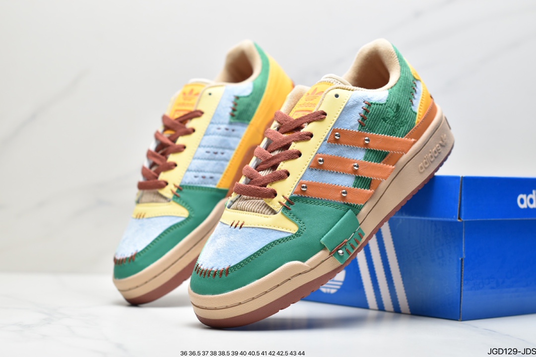 Melting Sadness x Adidas Clover Originals Forum 84 Low ”Karoro” Roman series Velcro low-top retro lace-up all-match casual sneakers GW8724