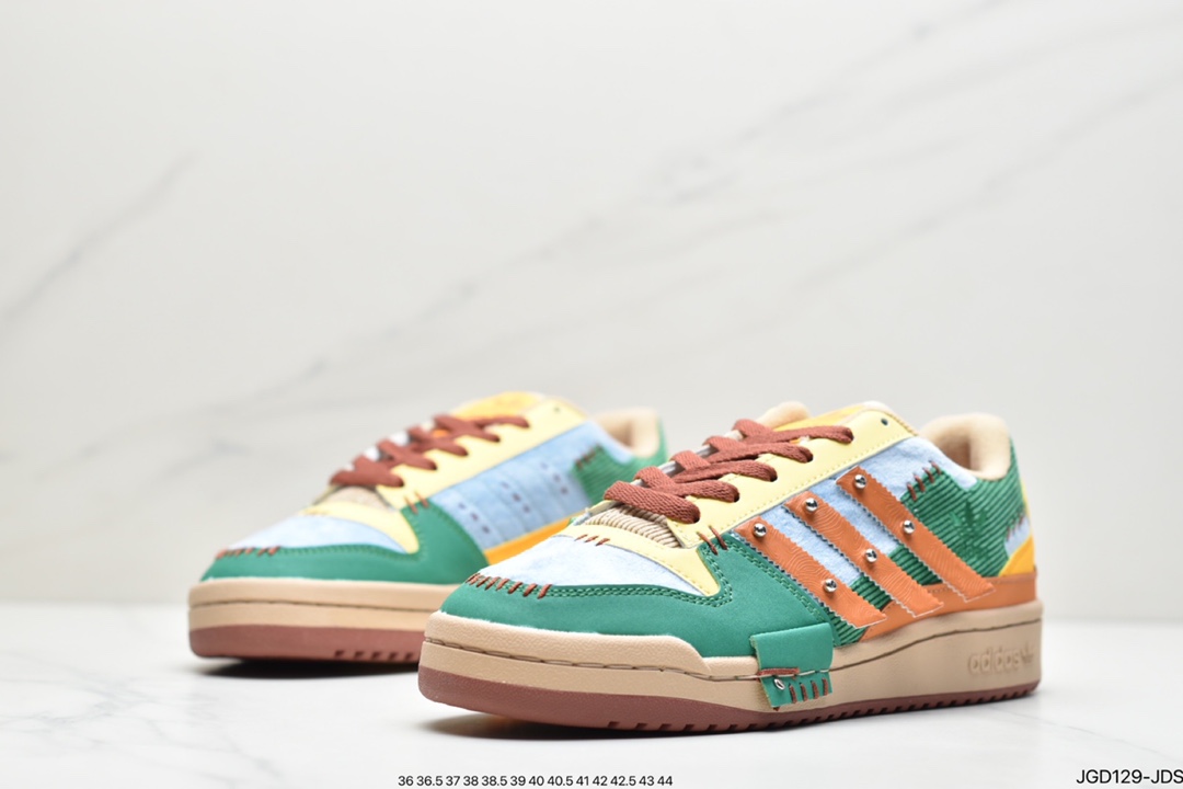 Melting Sadness x Adidas Clover Originals Forum 84 Low ”Karoro” Roman series Velcro low-top retro lace-up all-match casual sneakers GW8724